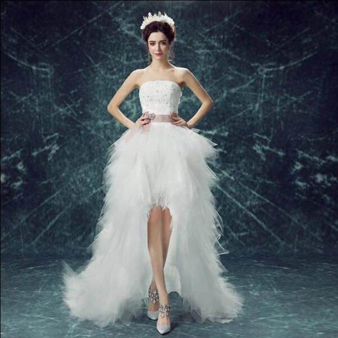 Самые красивые короткие свадебные платья со шлейфом 2013 в Москве
